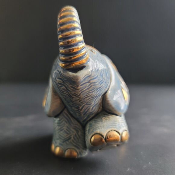 Rinconada Design Rinca Babies Collection #1704 Elephant Blue Gold & Platinum - Picture 7 of 12